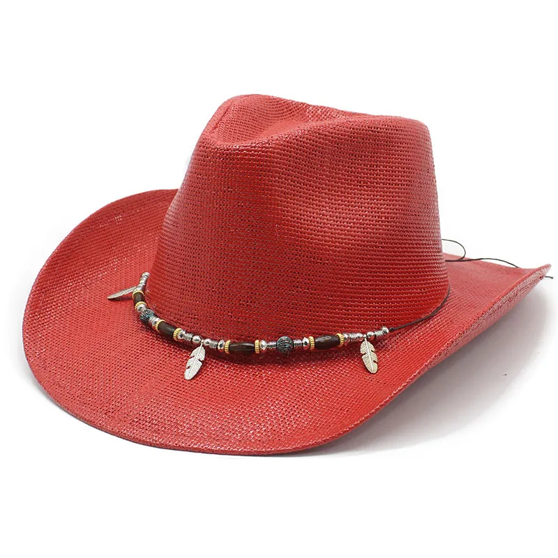 Western Cowboy Straw Hat AliExpress Wide Brim Hat Sun Protection Sunshade Beach Hat Hard Straw Hat