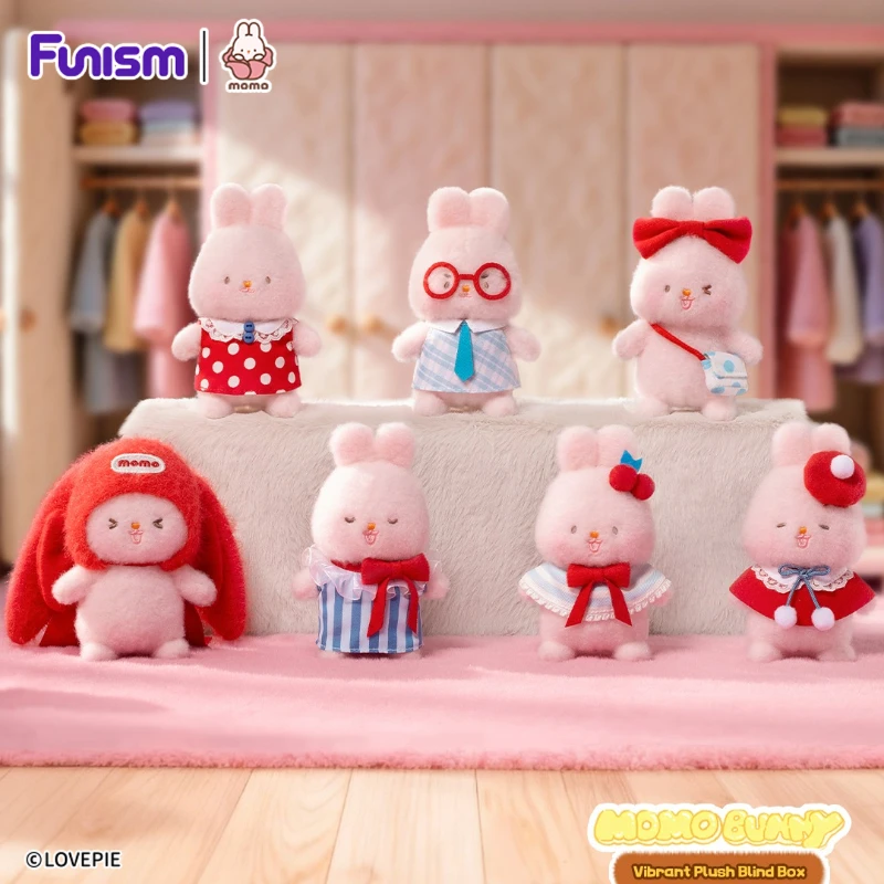 

FUNISM MOMO BUNNY Vibrant Series Plush Blind Box Guess Bag Desktop Decoration Blind Bag Toys Anime Figure Cute Model