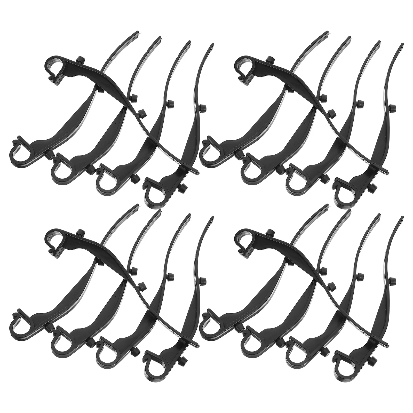 50 Uds Clips de malla Clips protectores de plástico negro a prueba de viento resistentes a la intemperie fijaciones de instalación de canalones universales para desechos de hojas