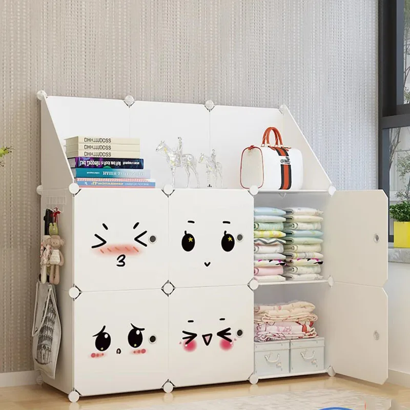 Partitions Storage Wardrobe Clothes Bedroom Cabinet Simple Closet Space Saving Watches Cube Small Ropero Lounge Suite Furniture