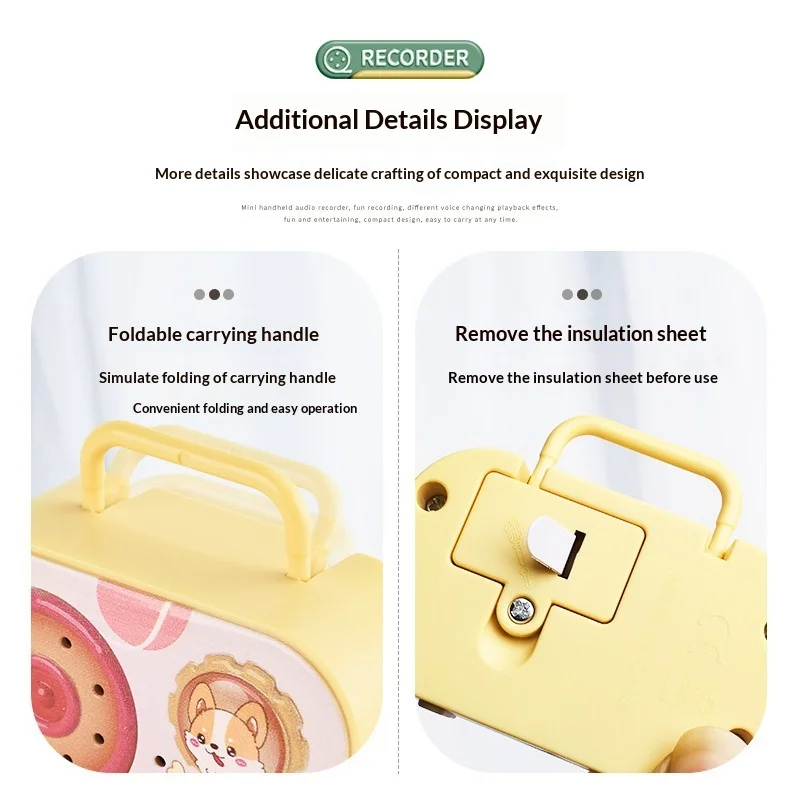 Vintage Mini Radio Recorder Keychain Creative Cute Bag Pendant Claw Machine Boutique Gift Small Toy