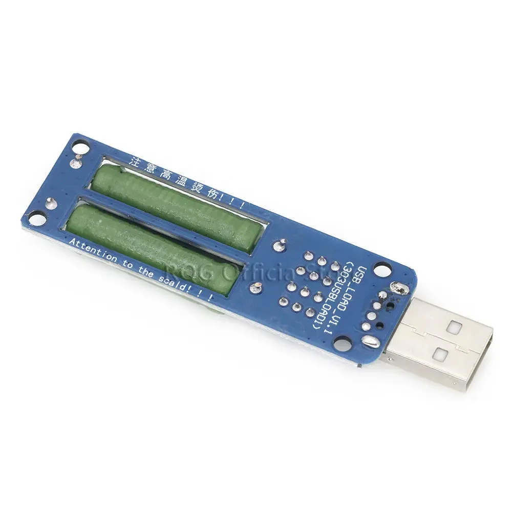 Usb resistor carga eletrônica com interruptor ajustável 3 corrente 5v resistência tester