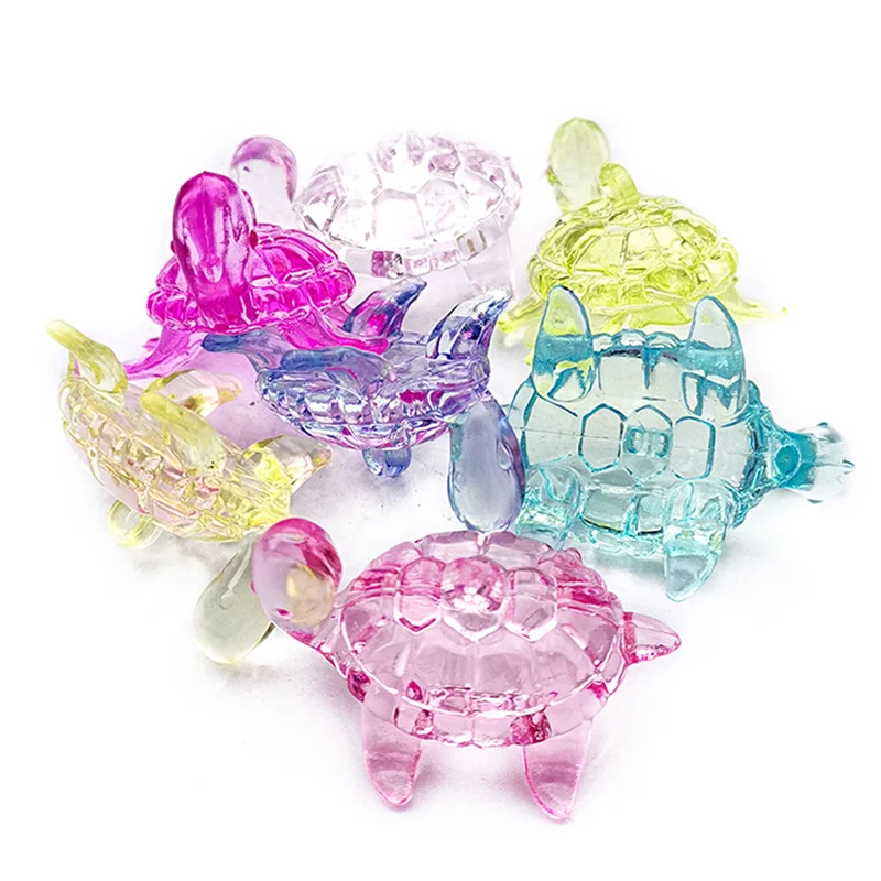 

Kawaii Animal Turtle Shape Chunky Bubblegum Necklace Pendants Colorful Cute Girls Ornament Accessories DIY 27*13*37mm 115pcs