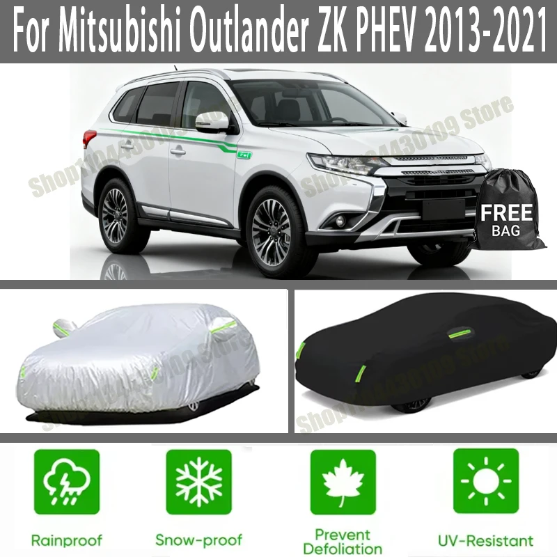 

Чехол для автомобиля Mitsubishi Outlander ZK PHEV 2013-2021 2020, водонепроницаемый, с защитой от УФ-излучения, всепогодный, пыле- и снегозащитный, от дождя, 190T