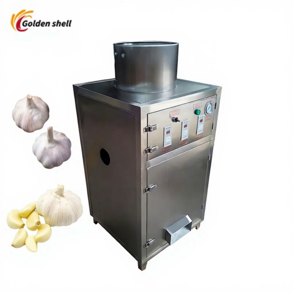 Commercial Fully Automatic Motor PLC Garlic Peeling Drying Machine 200W New Condition for Garlic Processing Skin Remover