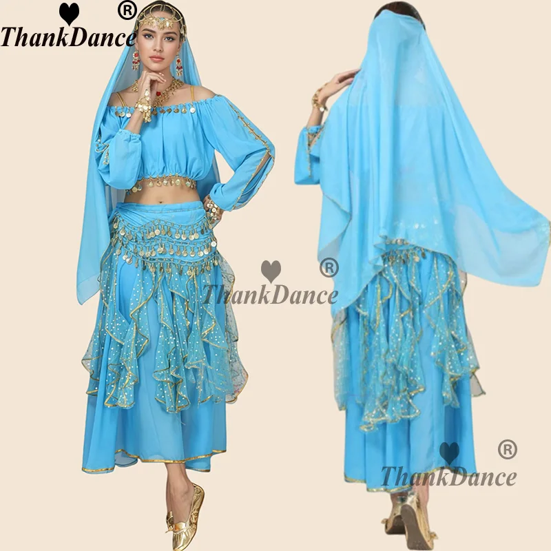Belly Dance Costumes Women Bollywood Indian Egyptian Belly Dance Dance For Adult For Women 4pcs Oriental Dance Costumes Clothing