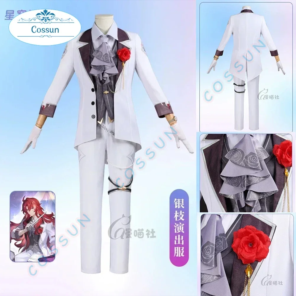 Honkai: Star Rail Argenti Concert Cosplay Costume Game Suit Handsome Uniform Halloween Party Role Play Outfit Men