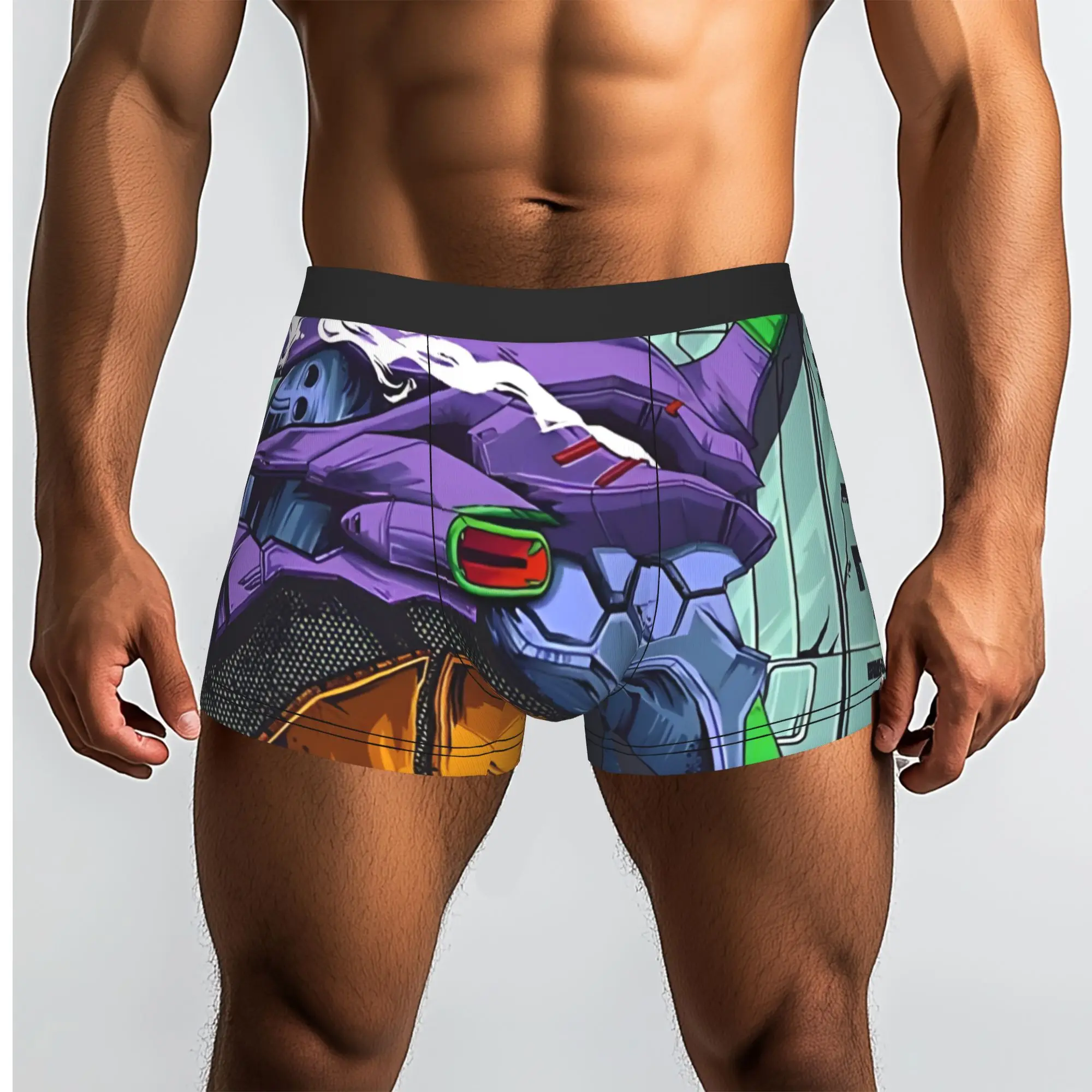 Evangelion   EVA 01  Bandai EVA Underpants Breathbale Panties Man Underwear Comfortable Shorts Boxer Briefs