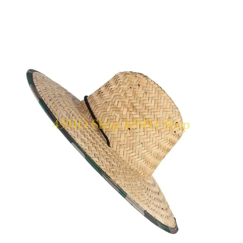 49MD Cowgirl Braided Hat Boater Hat Adjustable Perfect For Parties Daily Outings