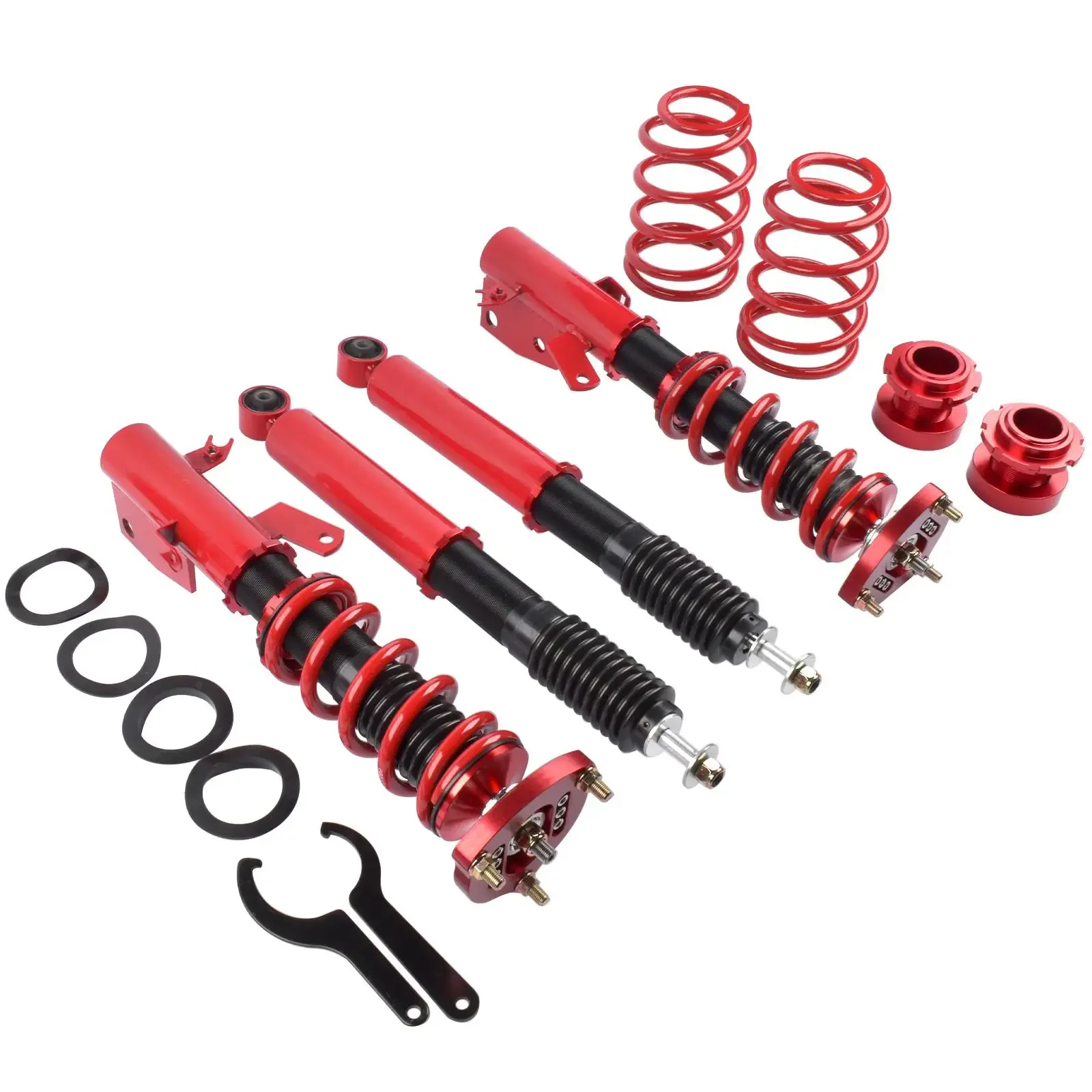 AP03 Coilover Suspension Kit for Honda Civic 12-15 for Acura ILX 13-16 Adj. Height Red