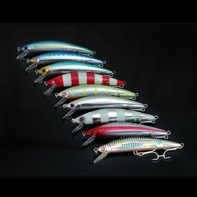 

2PCS Wobbler Minnow Lure 120MM 40G Artificial Saltwater Hard Bait for Trout Pike Sea Bass Fishing Tackle Ocean Fishing Bass