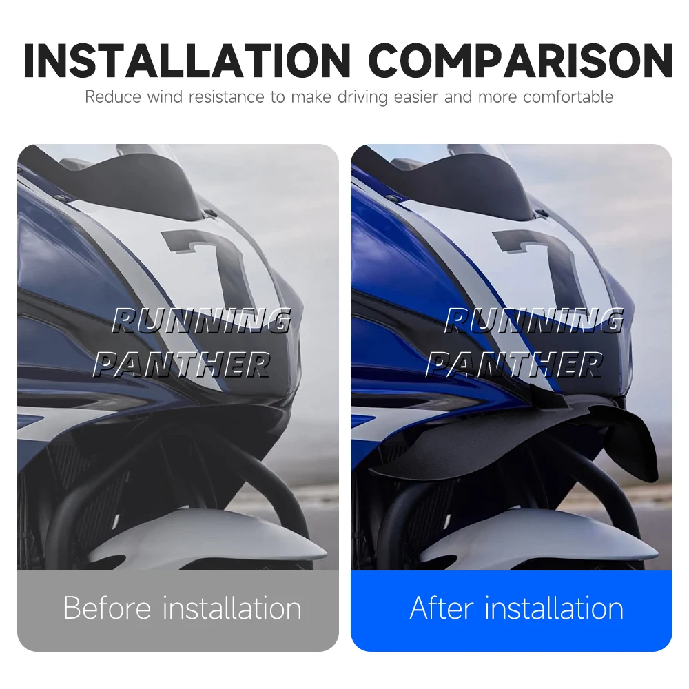 Winglet Depan Sepeda Motor untuk Yamaha YZF R7 YZFR7 Spoiler Depan Aerodinamis Kit Sayap Fairing Pelindung Penutup Bawah Aksesori