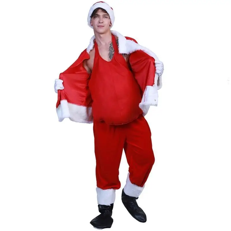 39BD Santa Belly Santa False Belly Inflatable Santa Costume For Men Dress Up