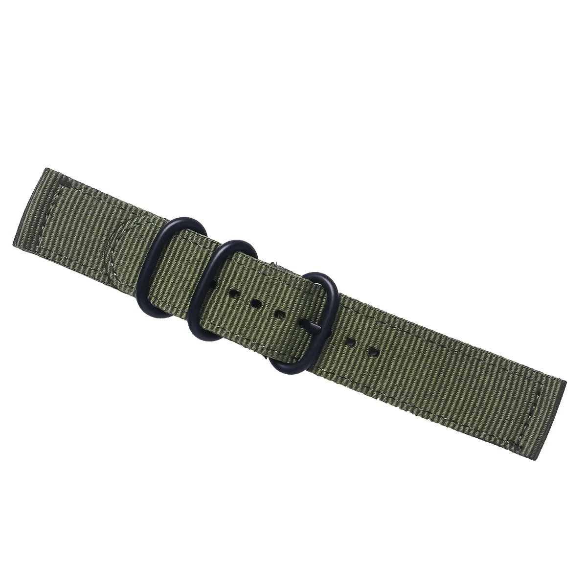 

22mm Watch Strap Webbing Durable 2-Joint Nylon Watch Band Wristband for Watch Replacement (Army Green with Black Buckle)