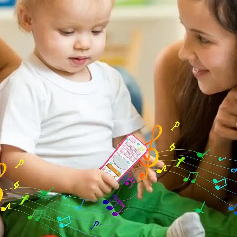 TV Remote Toy Early Educational Musical Toys With Light And Sound Creative Montessori Toys Sensory Preschool Toys For Birthday