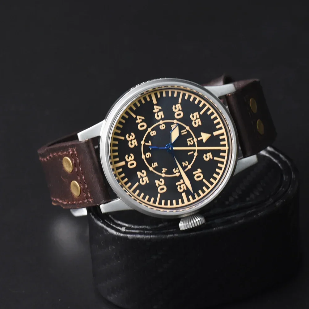 Hruodland 2025 Neue Männer Mechanische Uhr PT5000 F013 Retro 42mm Leuchtende Wasserdichte 100 m Sport Saphirglas reloj hombre