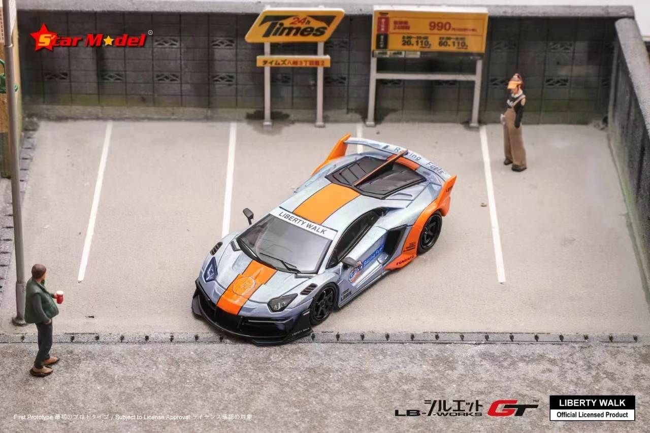 

**Pre-order ** Star Model 1:64 LP700-4 LB-Silhouette Works Aventador Raw Ice Blue Limited499 Diecast Model Car