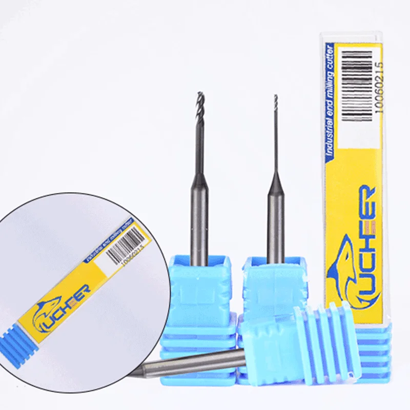 UCHEER 1pc/set cad cam dental burs Roland Milling Cutter DLC/DC Coating for Zirconia Block Available  0.6mm, 1.0mm, 2.0mm