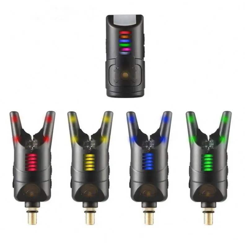 Topline Waterproof Carp Fishing Bite Alarm With Snag Ear Bar Wireless Fishing Alarm 1+3 Set With Sound LED Carp Fishing Tackle