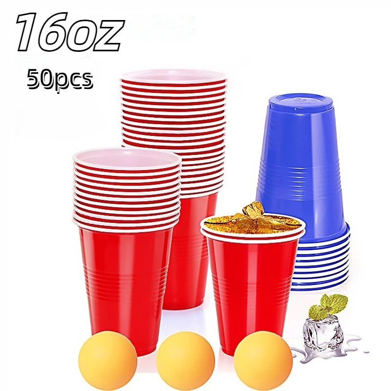 

Oktoberfest Party Cups 50Pcs 16oz Disposable Beer Pong Cup for Camping Picnic BBQ German Beer Festival Partys Supplies