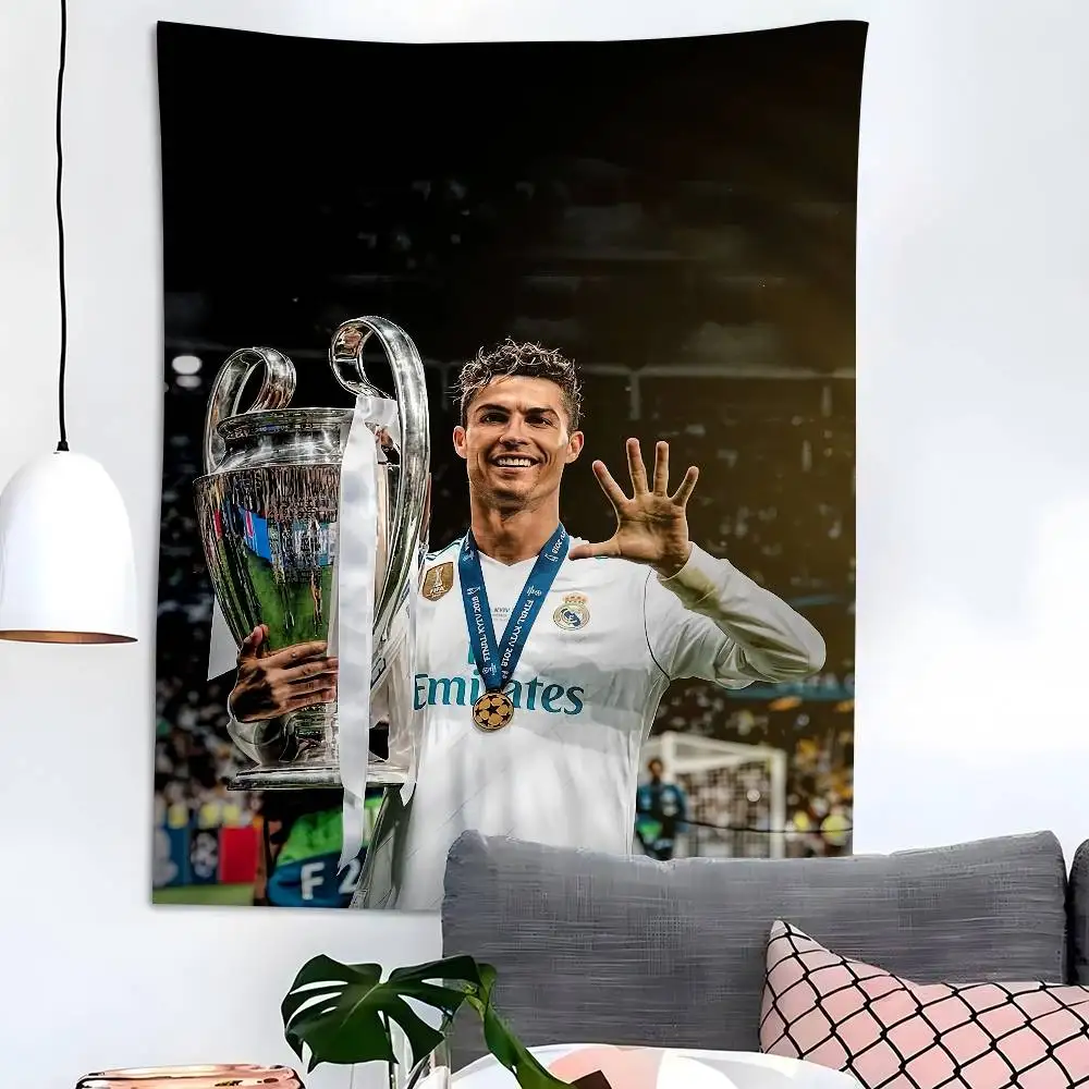1 unidad de tapiz de dibujos animados de R-Ronaldo Football C-CR7, arte, ciencia ficción, decoración del hogar, arte, decoración del hogar