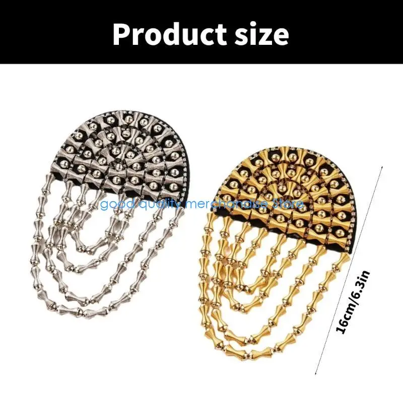 Y5JD Personality Shoulder Epaulette Stage Performances Versatiles Shoulder Epaulet