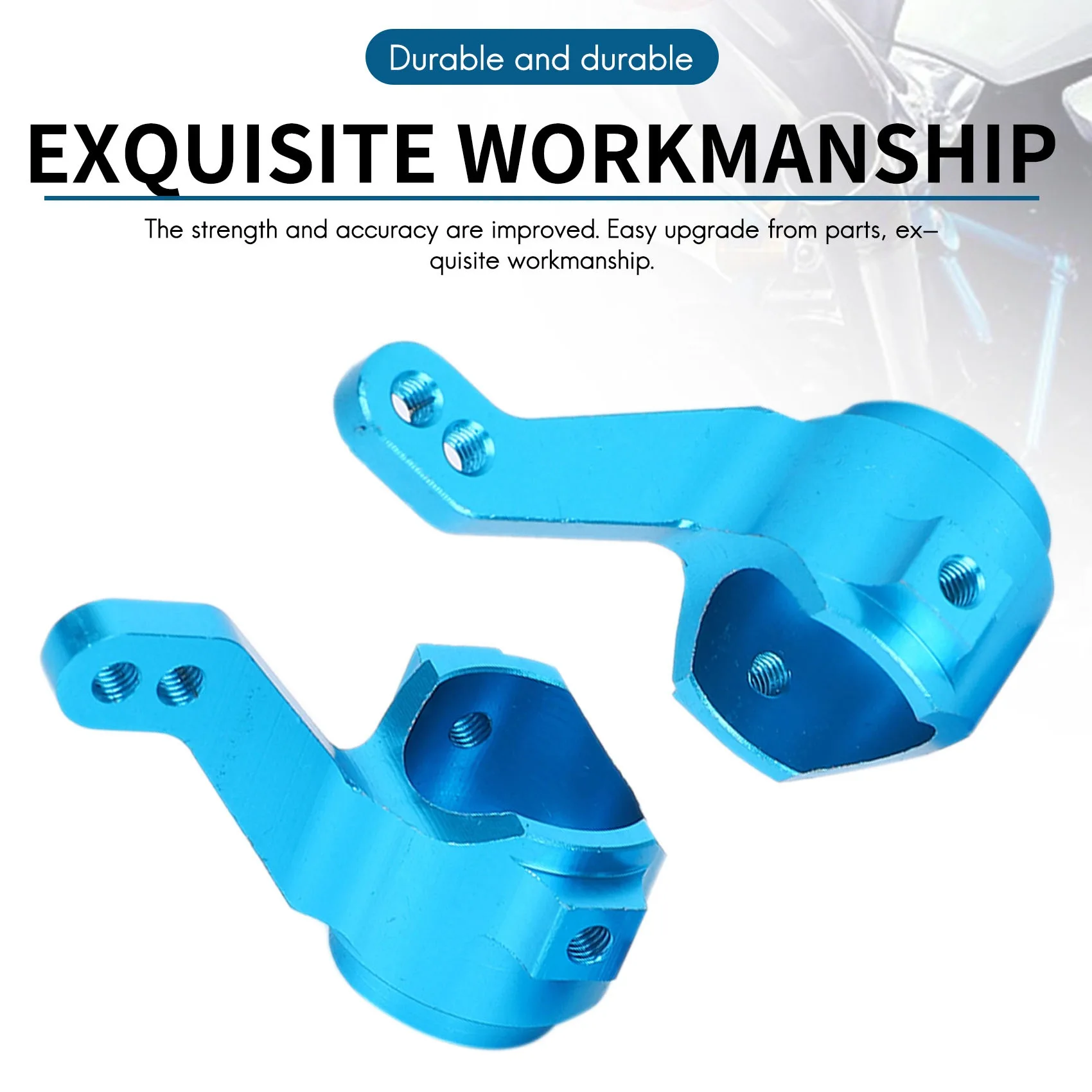 Parti di aggiornamento del Servo Saver del supporto del mozzo dello snodo dello sterzo in lega di alluminio per RC HSP 1/10 Redcat Volcano EPX Blue