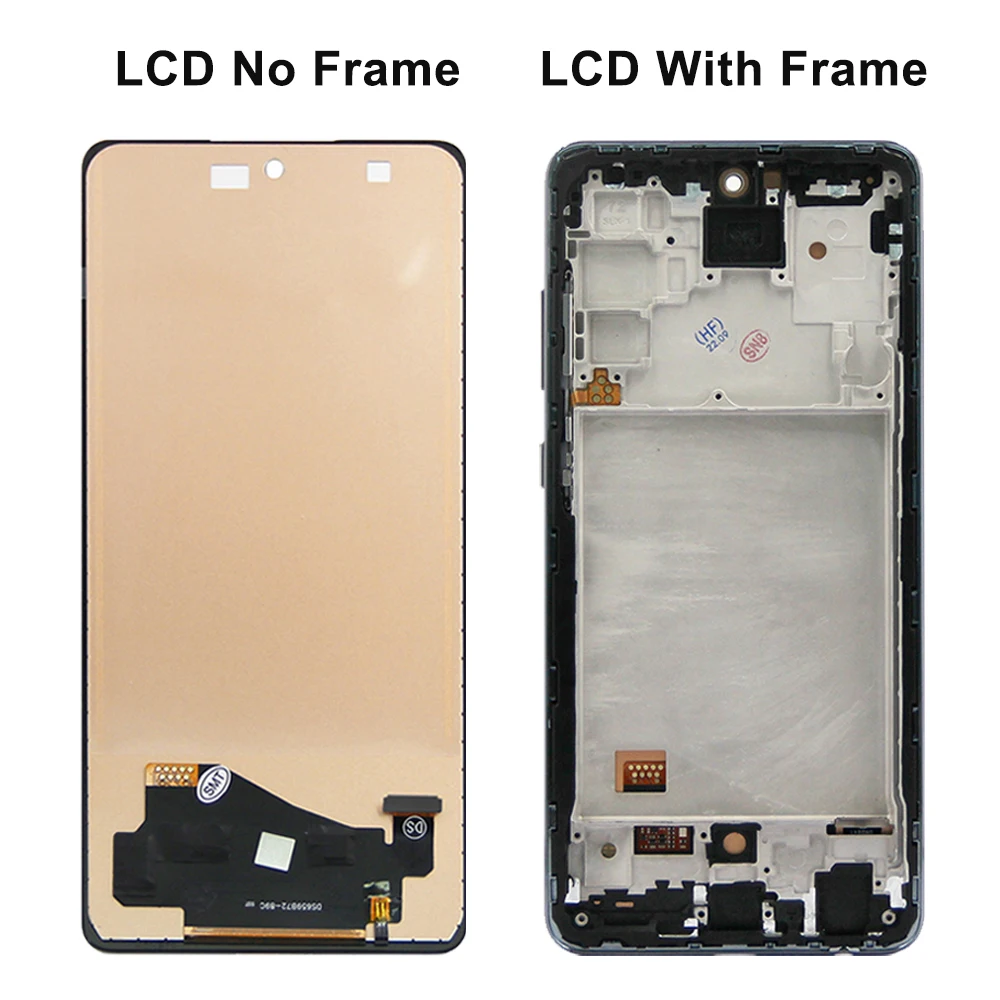 6.7\'\' A72 Display Screen for Samsung Galaxy A72 A725 A725F Lcd Display Touch Screen Digitizer Assembly with Frame Replacement