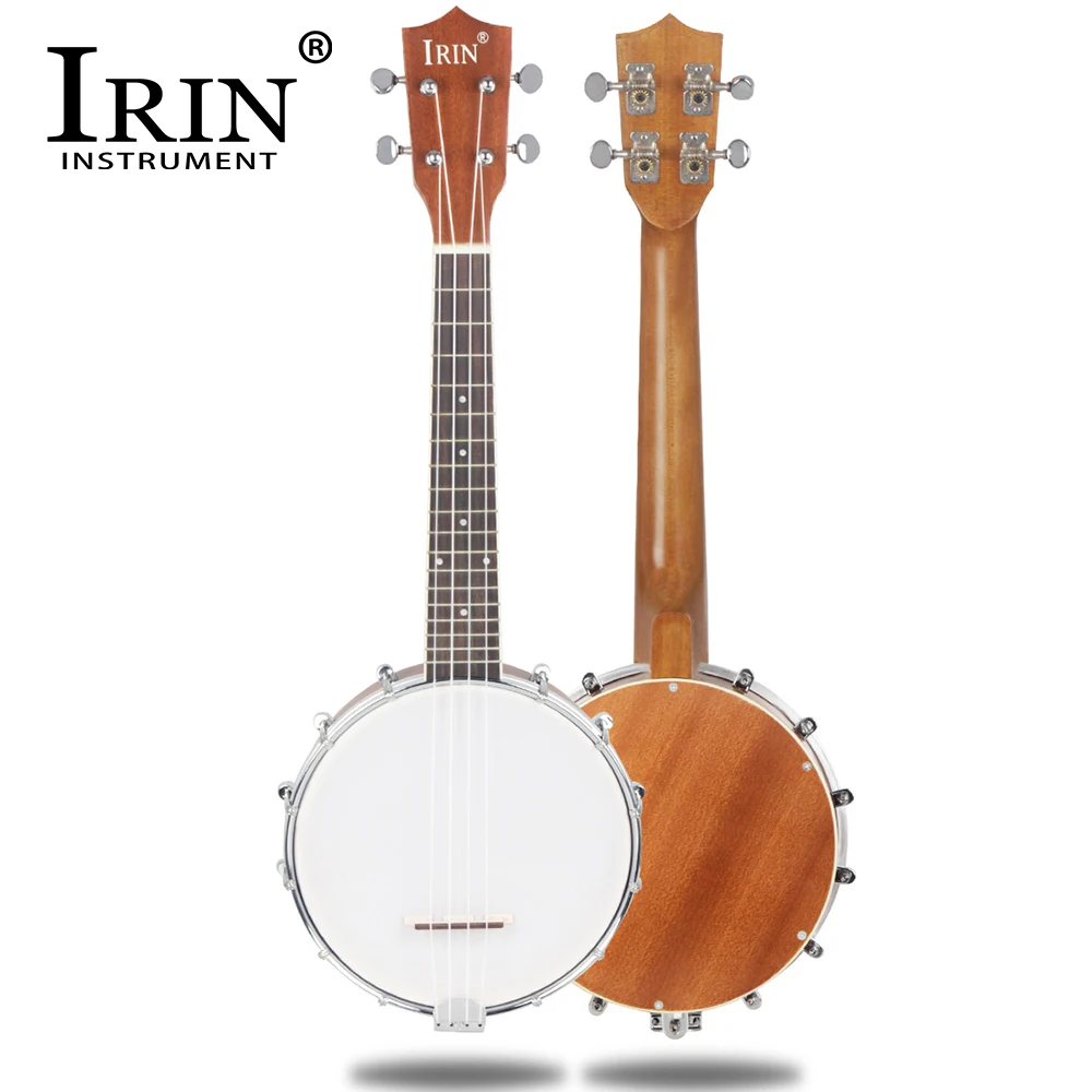 IRIN 4 Strings Banjo Ukulele Maple Neck Rosewood Fingerboard Banjo Concert Banjolele Professional Musical Instrument with Case