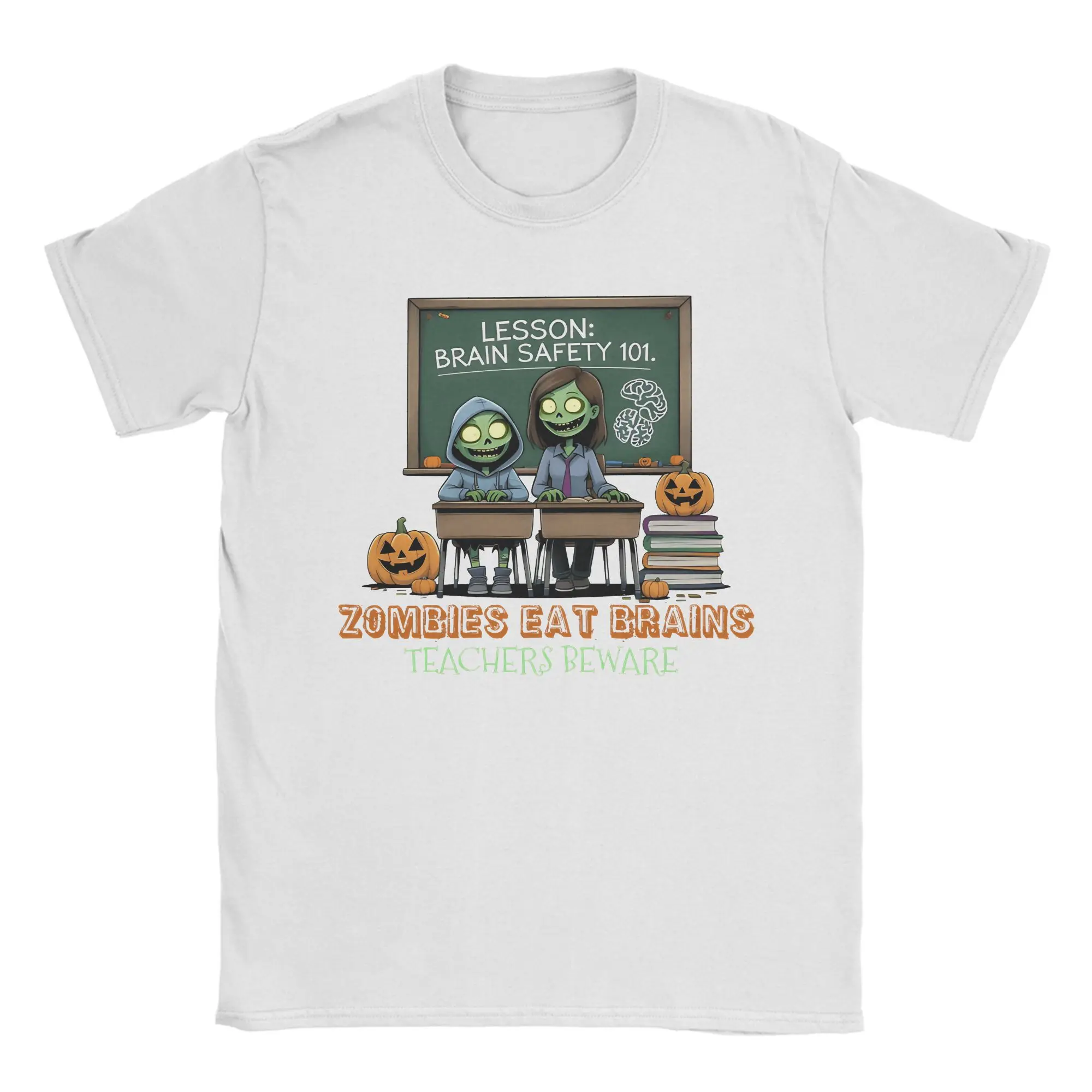 

Zombiesing Eat Brains Men T Shirt Novelty Tee Shirt Short Sleeve Round Collar T-Shirts Cotton Printed Clothes