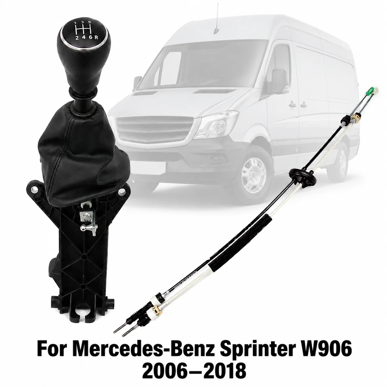 Palanca de cambios de 6 velocidades con funda y cable selector manual para VW Crafter 2.0 2011 2012 2013 2014 2015 Mercedes Sprinter W906