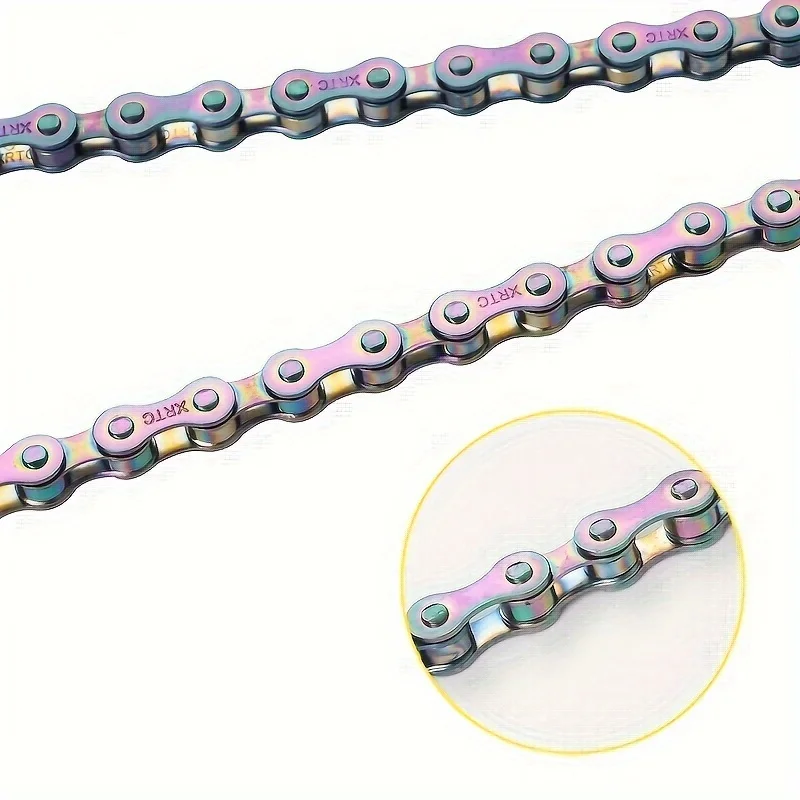 Single Speed Bike Chain,  1 Speed Bicycle Chain,Rainbow Color,W/ Chain Breaker Cutter