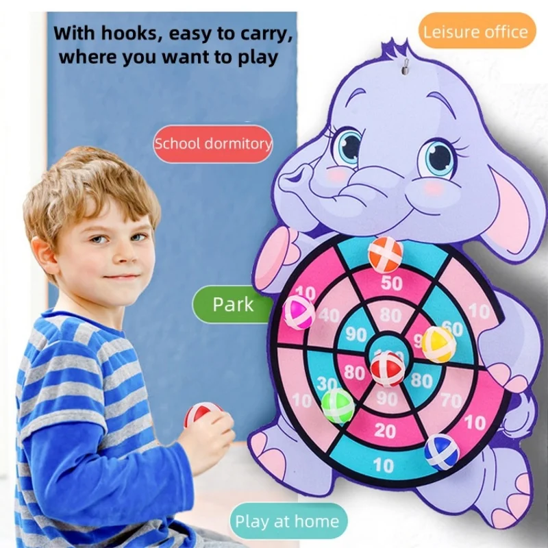 Montessori Dart Board Target Sports Game Toys For Children Stickey Ball Dart Indoor Safe Interactive Educational Toy Child Gift