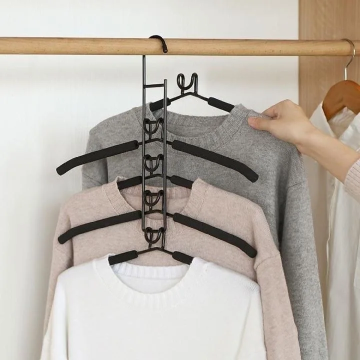 

Big Multilayer Foldable Magic Hangers with Sponge Space-Saving Clothes Organizer for Closet Coat Pant Hanger with Non-Slip Hooks