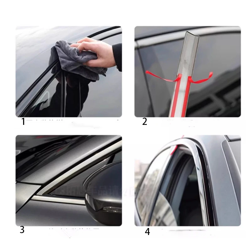 FOR mini F56 F55 R56 R58 F60 R60 R55 COUNTRYMAN CLUBMAN Stainless steel black Exterior Window Molding Strip Sill side Cover Trim