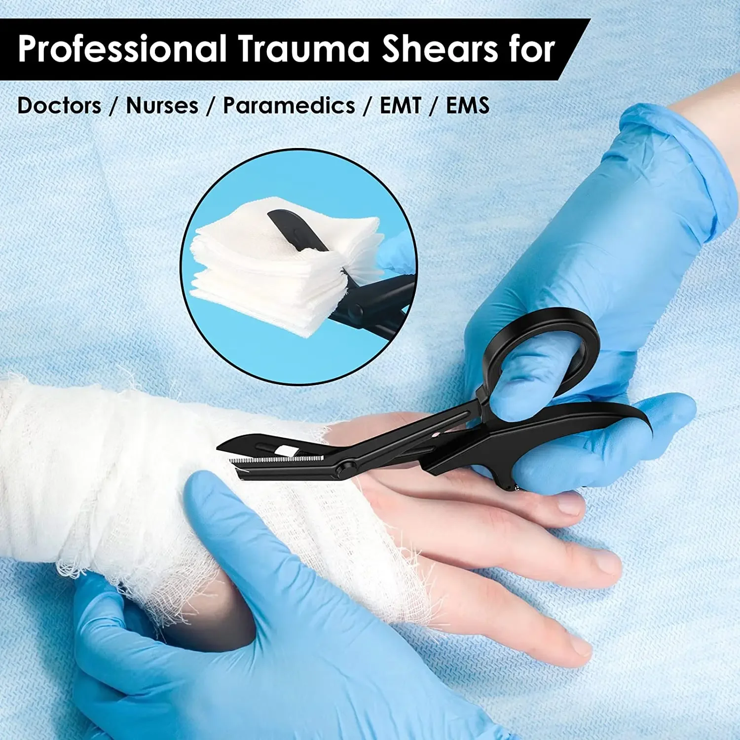 Trauma Shears Medical Scissors with Carabiner Stainless Steel Bandage Scissors  for Nurses Doctors Nursing Students First Aid