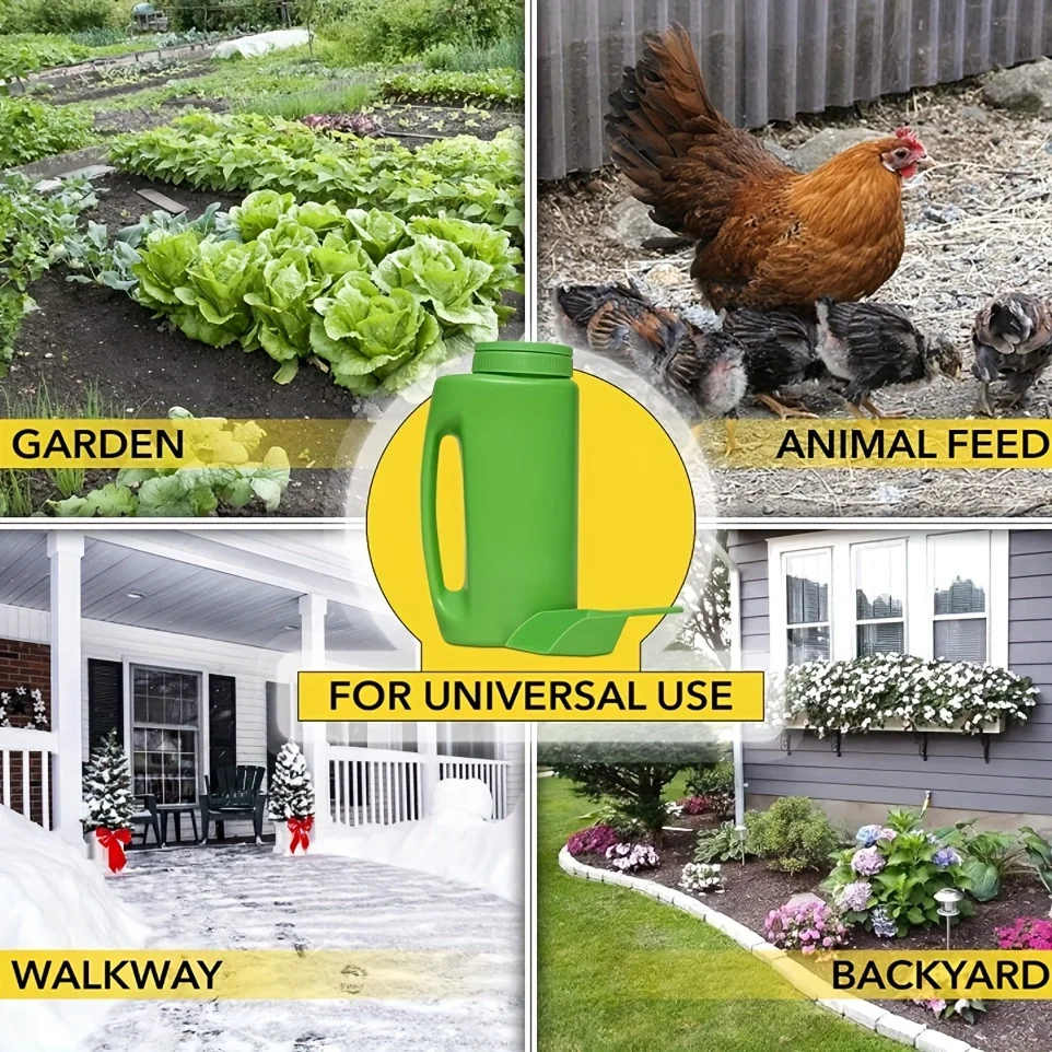 1pc Handheld Spreaders, Handheld Shakers For Seeds, Fertilizer, Salt, And More, Adjustable Dial Multi-Purpose Hand Spreader