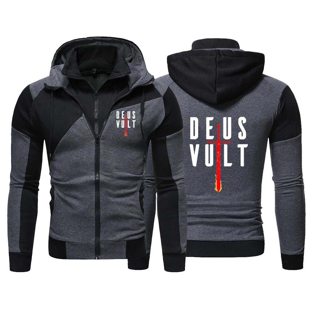 I God Wills It Crusades Men's Gym Muscle Fitness Hoodies Sports Casual Jacket Running Training Clothing Loose