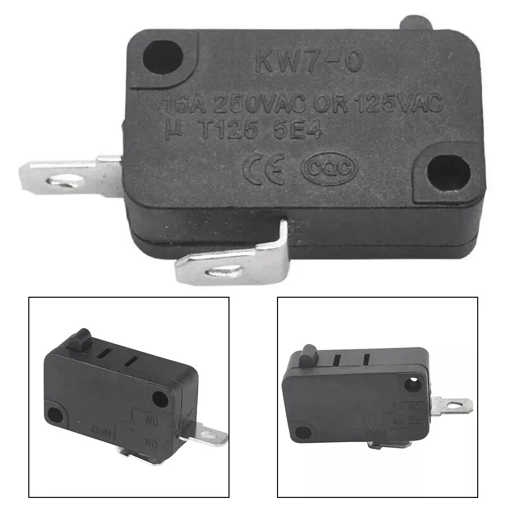 1Pcs KW7-0 16A Small Switch Air Fryer Microwave Oven Switch Metal Microwave Oven Parts 220v 16A Household Appliances