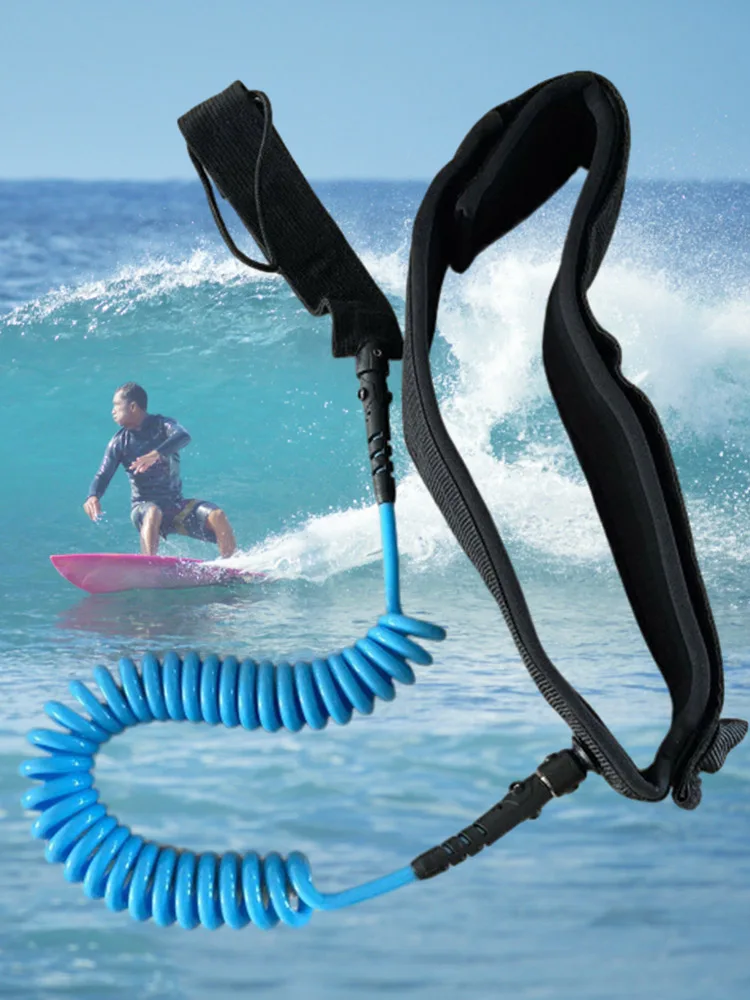 

Safety Board Leash Maximum Tensile Length Up To 10 Feet Surf Safety Waist Rope Adjustable for Surfing Beginner Practicing Supply