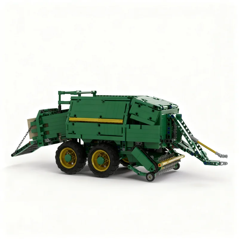 

MOC 1:17 Scale RC John Deered 1424 Tractor Bale Press Kroegering HKD 302 Trailer Model Creative Ideas Toy Assembly Puzzle Gift