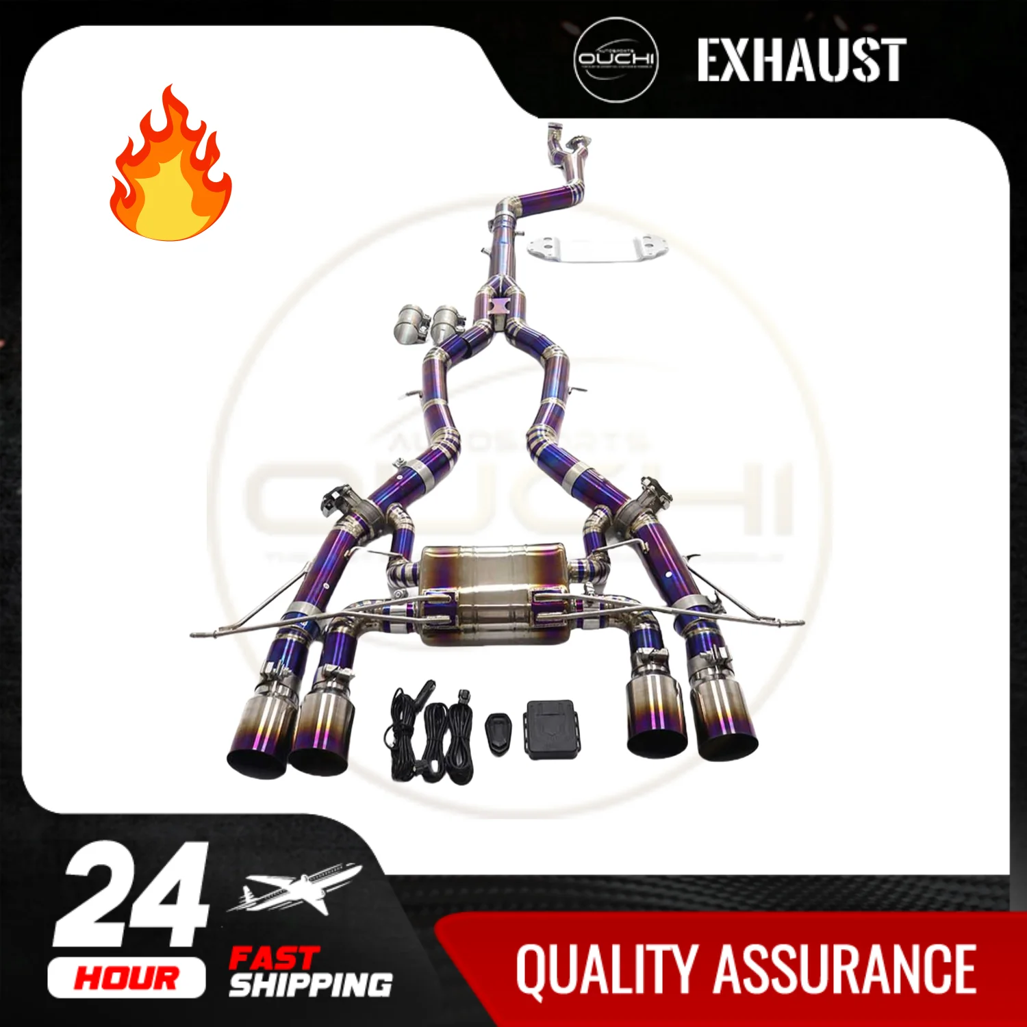 

OUCHI Factory Direct Sales Titanium Exhaust System Performance Catback for BMW M2 G87 monotube mid-tail section With Valve Car
