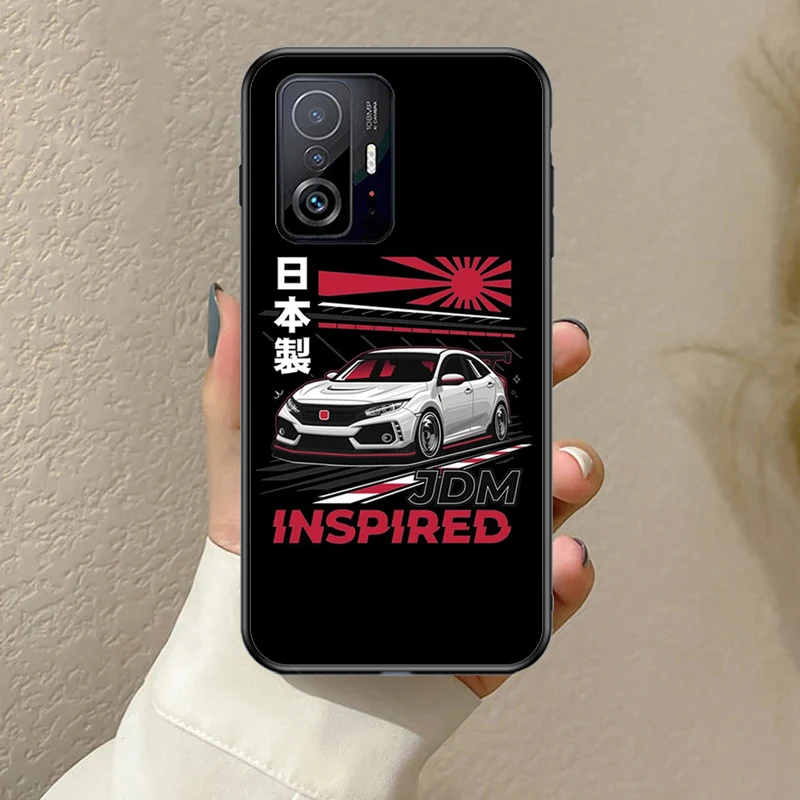 JDM Type R Civic Sport Car Funda For POCO F5 F3 M5s C40 F4 GT X3 X4 X5 Pro Case For Xiaomi 12 13 Lite 11T 12T Pro 12X