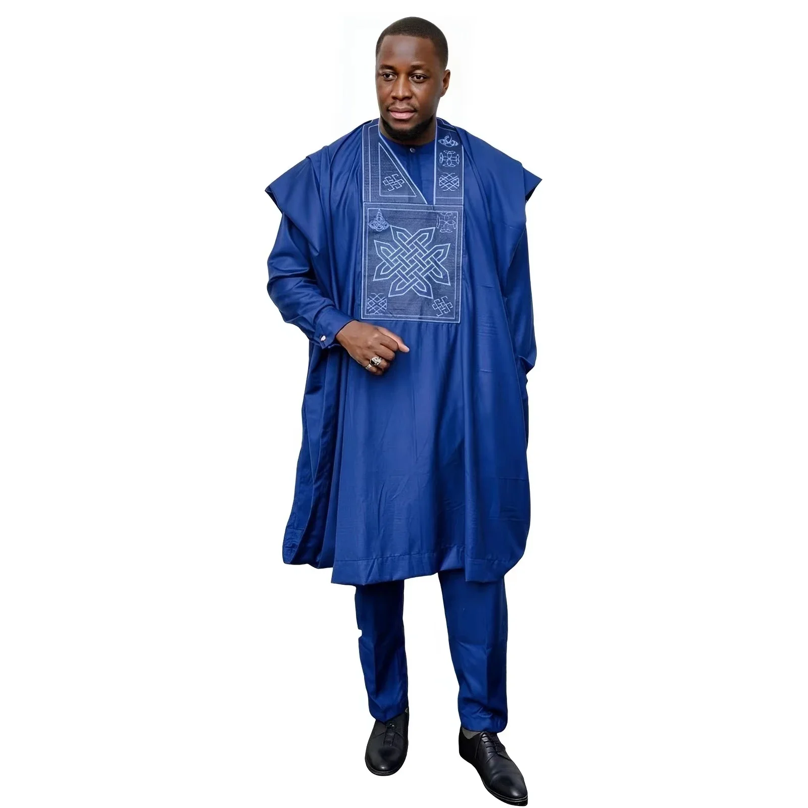 African Clothes For Man Bazin Riche Embroidery Design Top Long Sleeve
