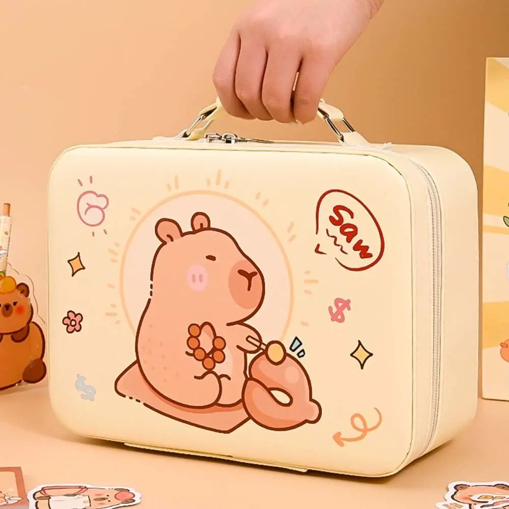 Imagem -05 - Capivara Papelaria Conjunto para Estudantes Bonito Back to School Gift Box Abundant Pencil Case Study Stationery Kit Grande Capacidade