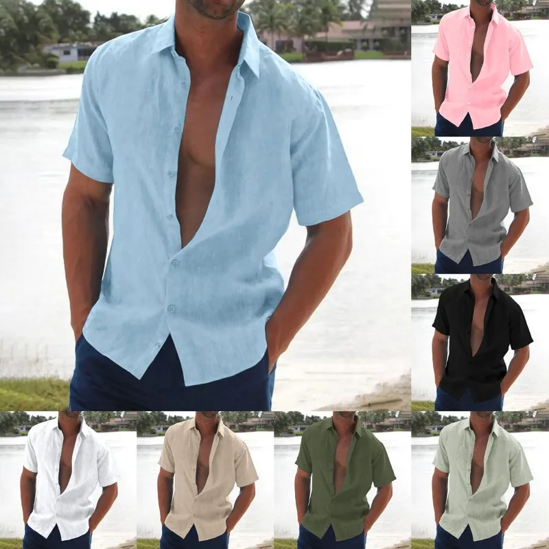 

Flip Collar Knitted Short Sleeved Shirt Slim Fit Casual Style Versatile for Summer Commuting Daily Fashion Outfit