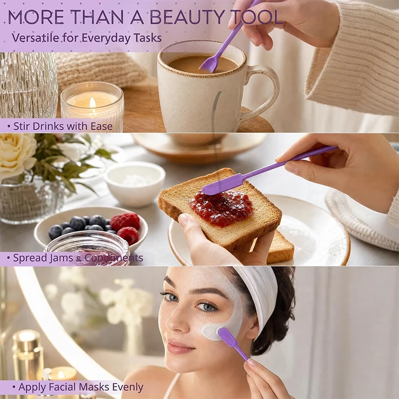 3-teiliges Set: Neue Silikon-Flaschenschaber mit schwarzem Schaber, Foundation-Schaber, kleiner Lotion-Tiegel-Schaber, um den letzten Rest des Make-ups zu entnehmen. – Detail 7
