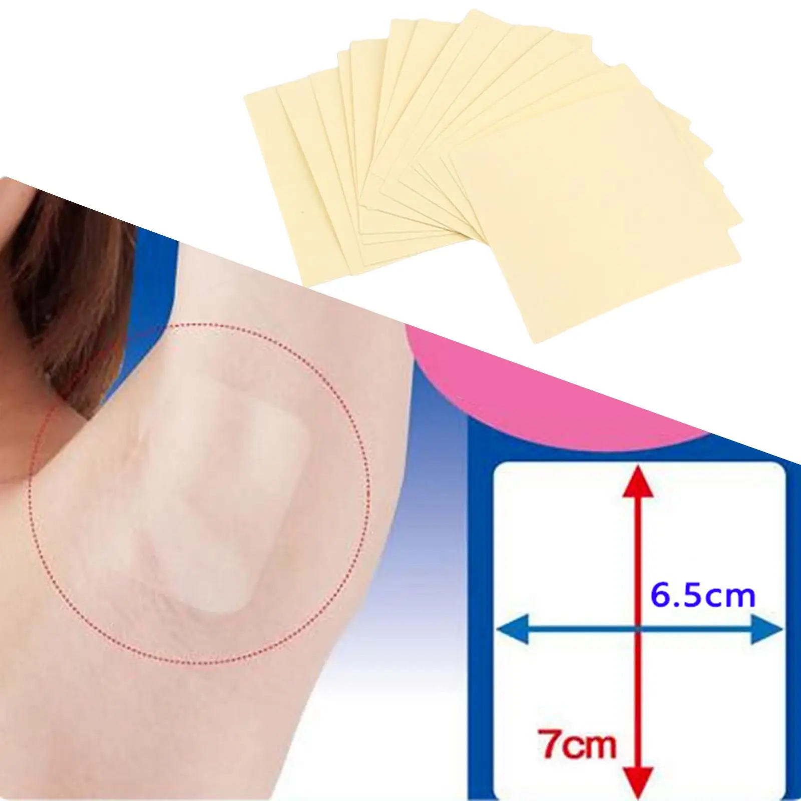 20 Pieces Non Visible Underarm Sweat Pads Anti Sweat Underarm Shielding Antiperspirant Sticker Keep Dry Comfortable for Unisex