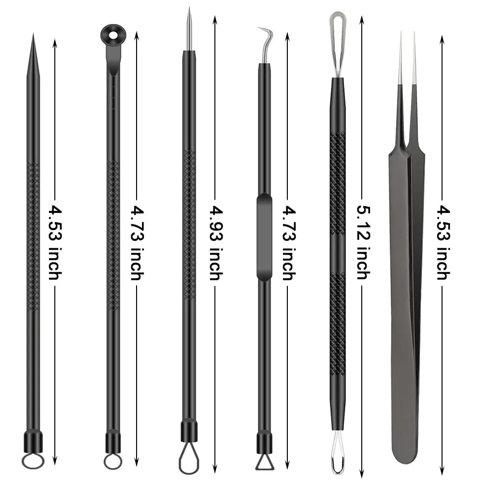 6-Piece Blackhead Removal Tool Set, Capable Of Removing Facial Blackheads, Pimples, Acne, Etc., Keeping The Skin Clean