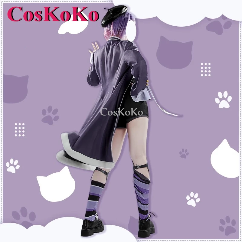 【Customized】CosKoKo Nekomata Okayu Cosplay Anime VTuber Hololive Costume Fashion Uniforms Halloween Party Role Play Clothing